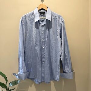 SAK'S FIFTH AVENUE - Men's Blue Dress Shirt